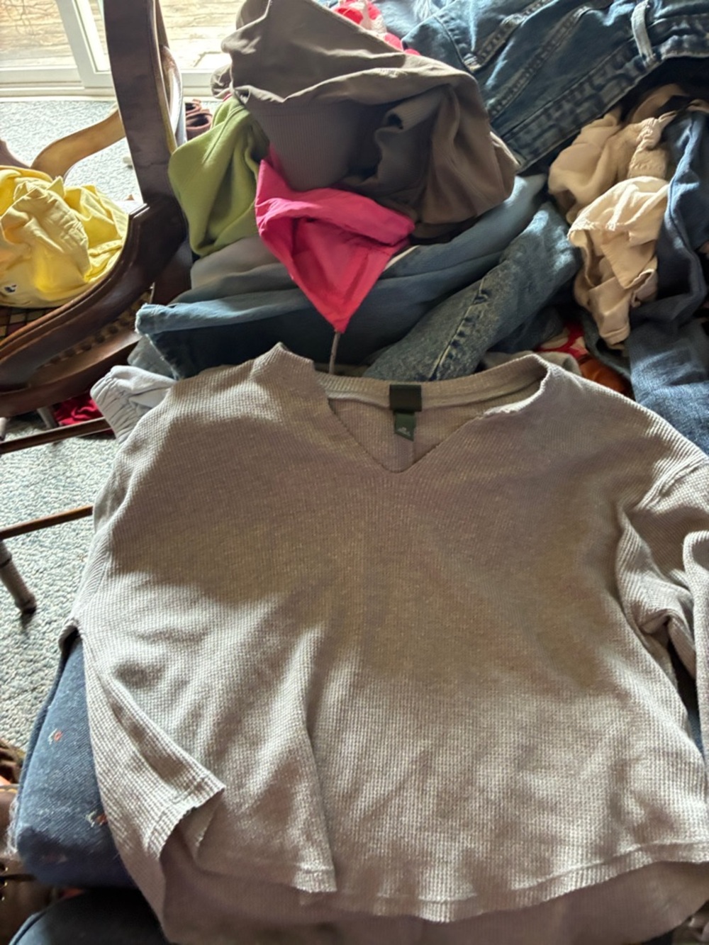 wild fable Lavender Gray Ribbed Knit Top